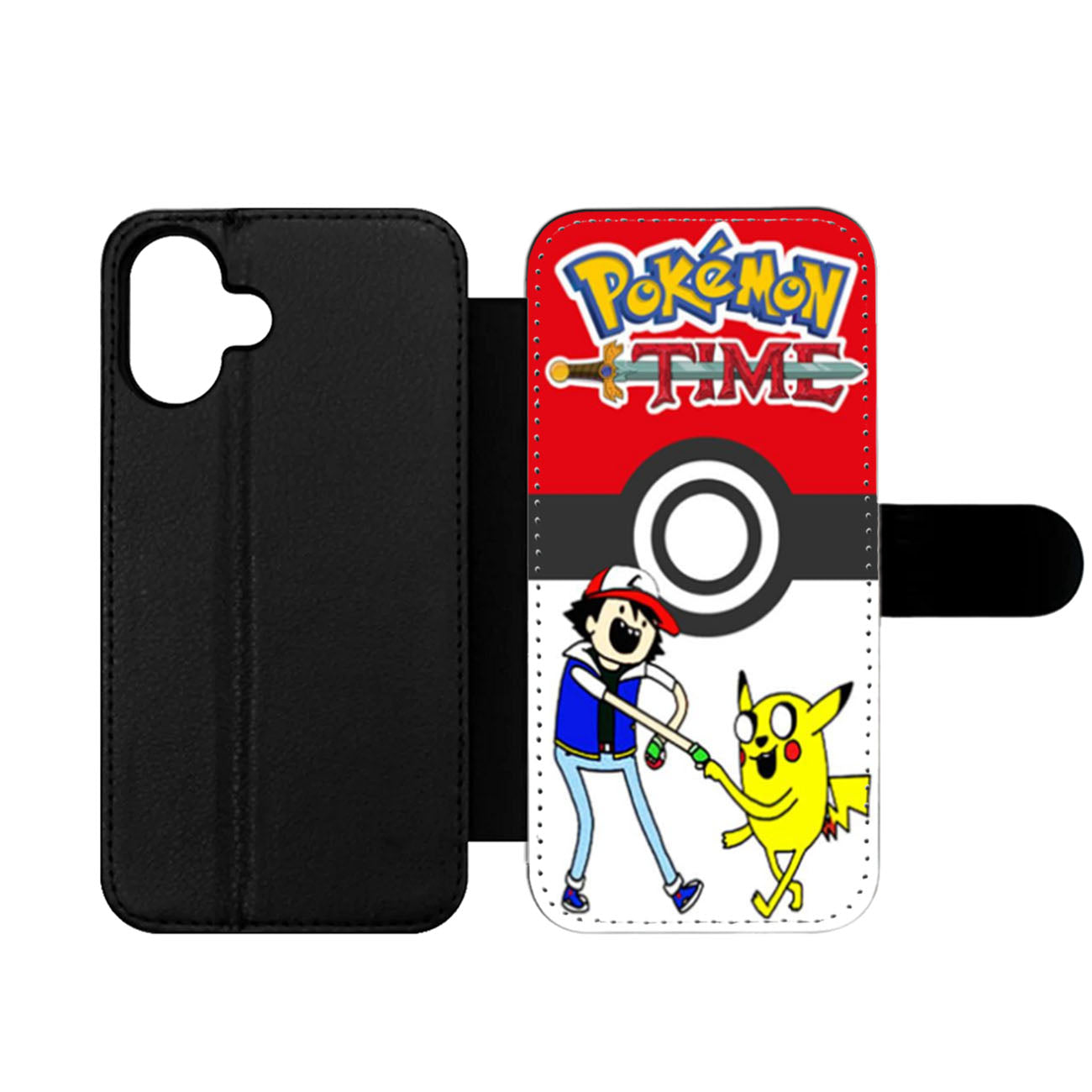 Pokemon Time Adventure Time Style Wallet iPhone Case