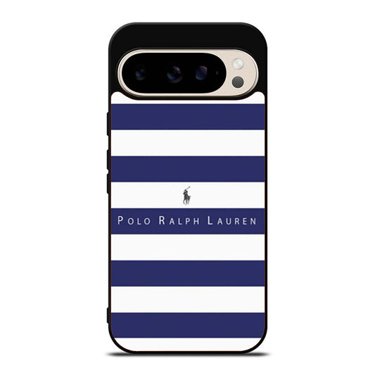 Polo Ralph Lauren Blue White Stripes Google Pixel 9 Pro Case