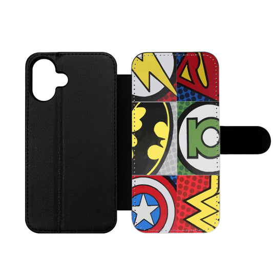 Pop Comic Super Hero Logo 02 Wallet iPhone Case