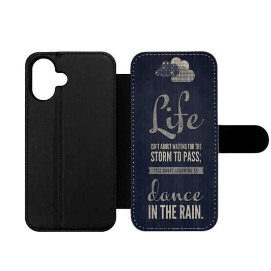 Positive Life Quotes Wallet iPhone Case