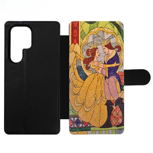 Prince Beast And Belle Stained Glass Wallet Samsung Case