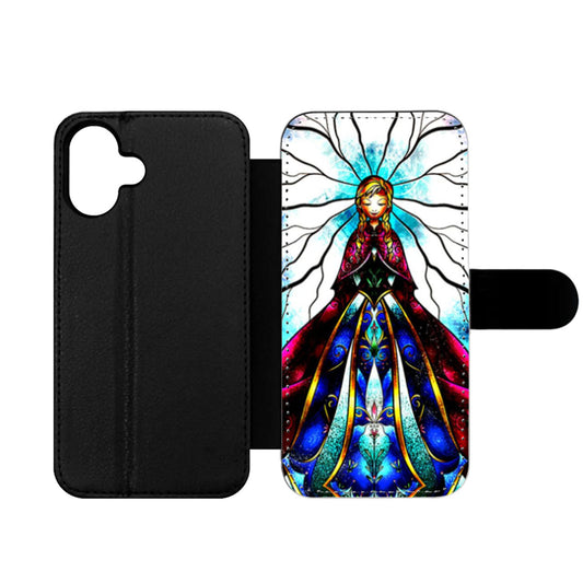 Princess Anna Stained Glass Wallet iPhone Case