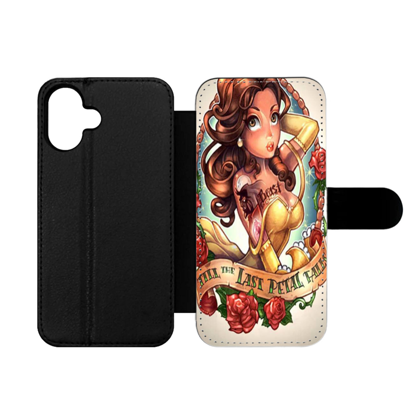 Princess Belle Tattoo Till Last Petal Falls Wallet iPhone Case