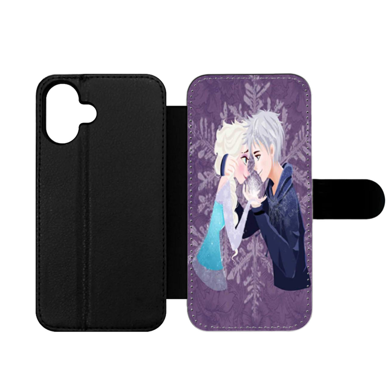Princess Elsa And Jack Frost Wallet iPhone Case