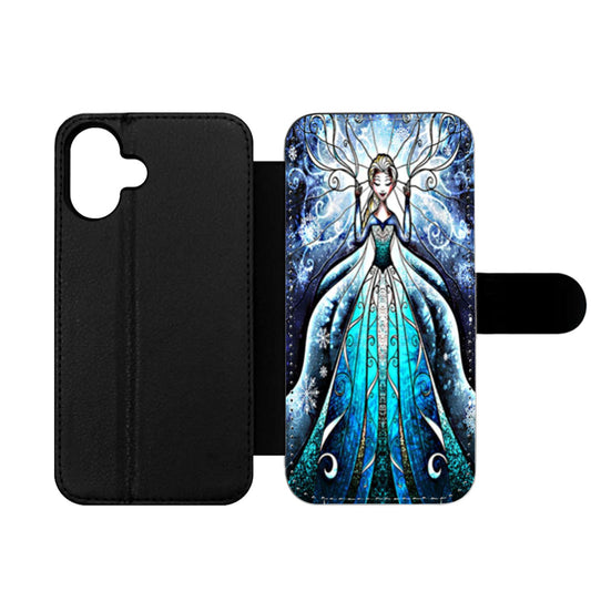 Princess Elsa Frozen Stained Glass Wallet iPhone Case