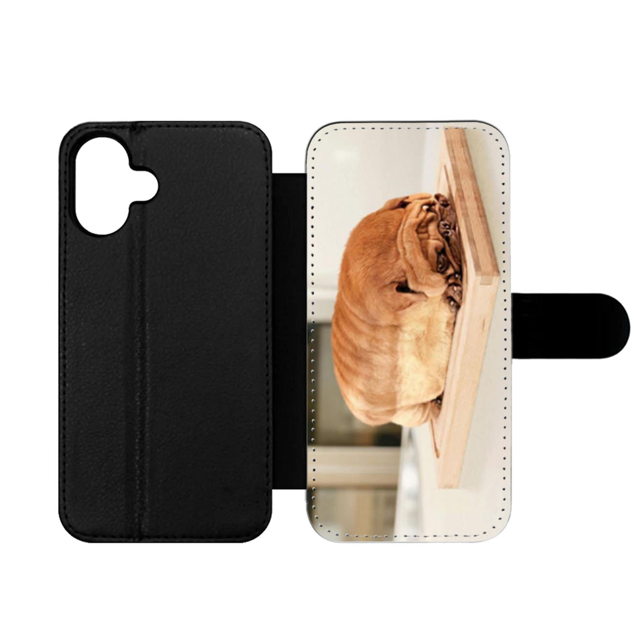 Pug Loaf of Bread Cute Funny Wallet iPhone Case