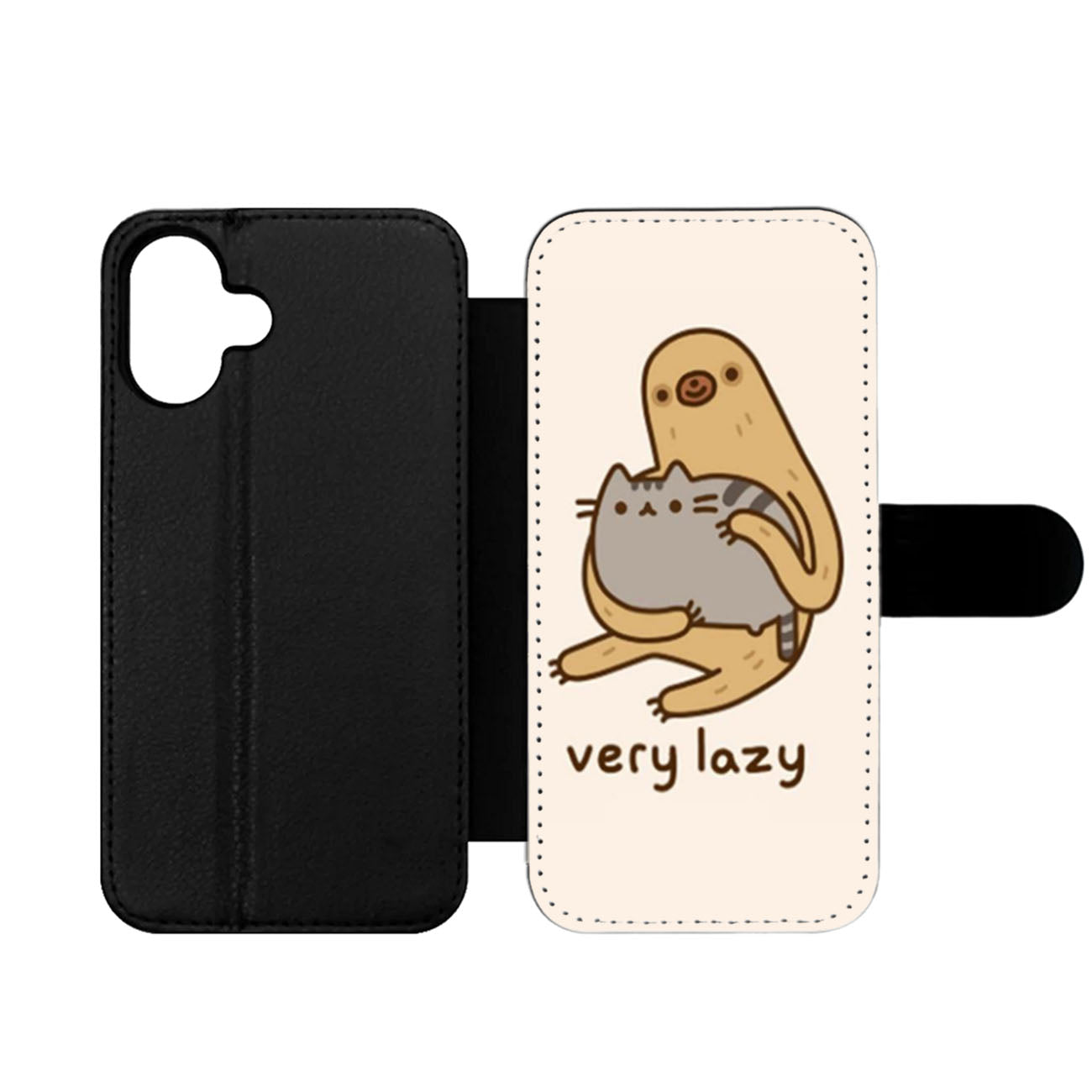Pusheen The Cat Very Lazy Wallet iPhone Case