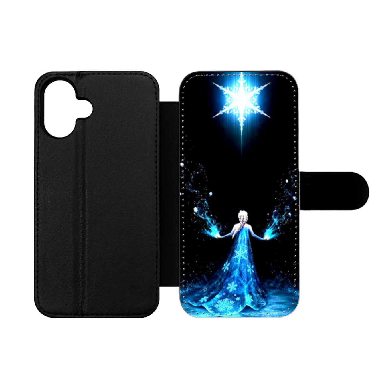 Queen Elsa Disney Frozen Snowflakes Wallet iPhone Case