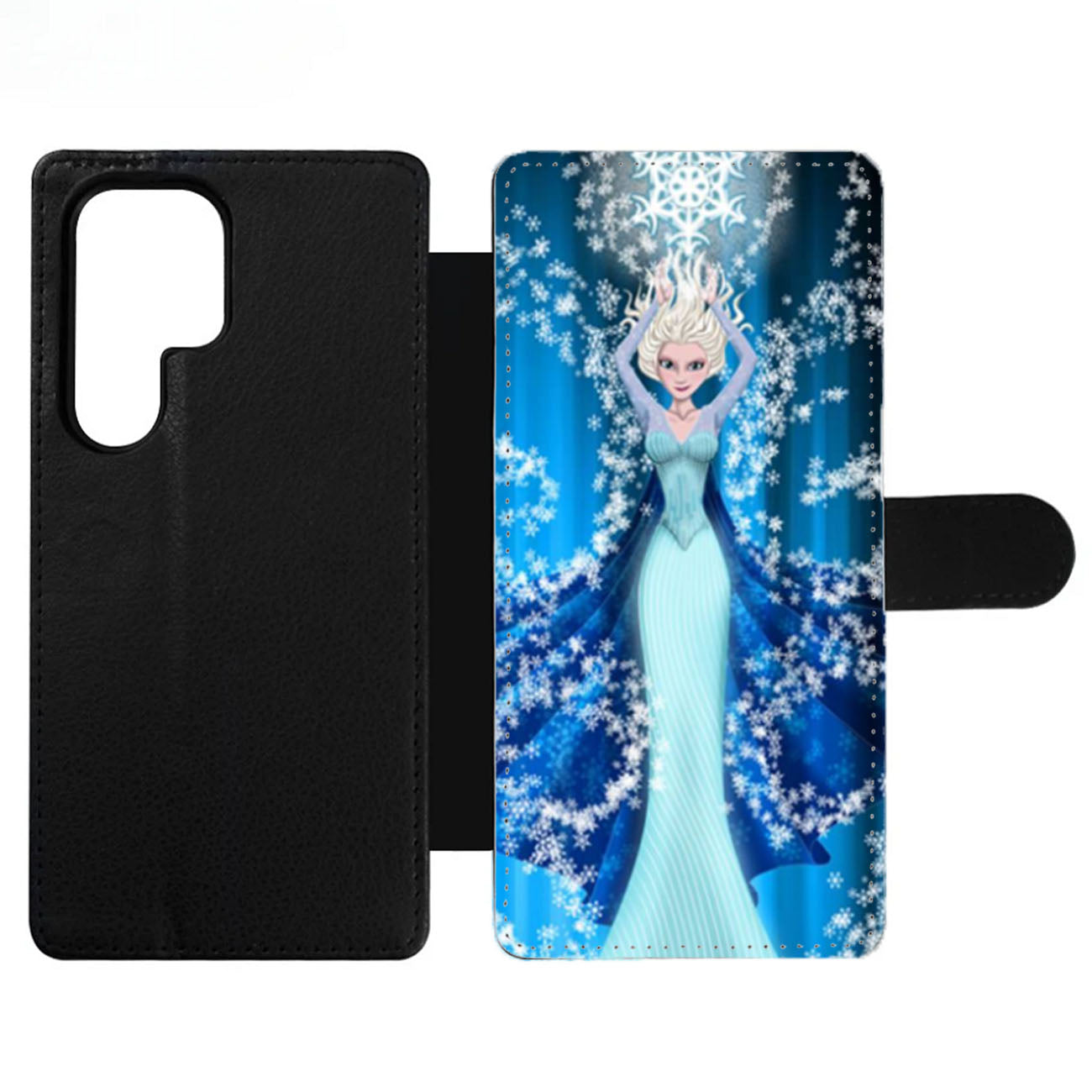 Queen Elsa Snowflakes Wallet Samsung Case