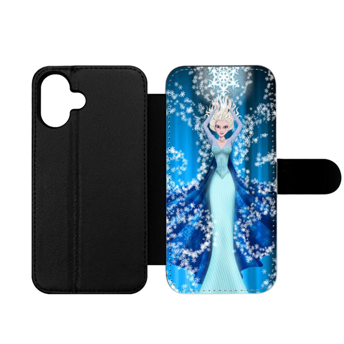 Queen Elsa Snowflakes Wallet iPhone Case