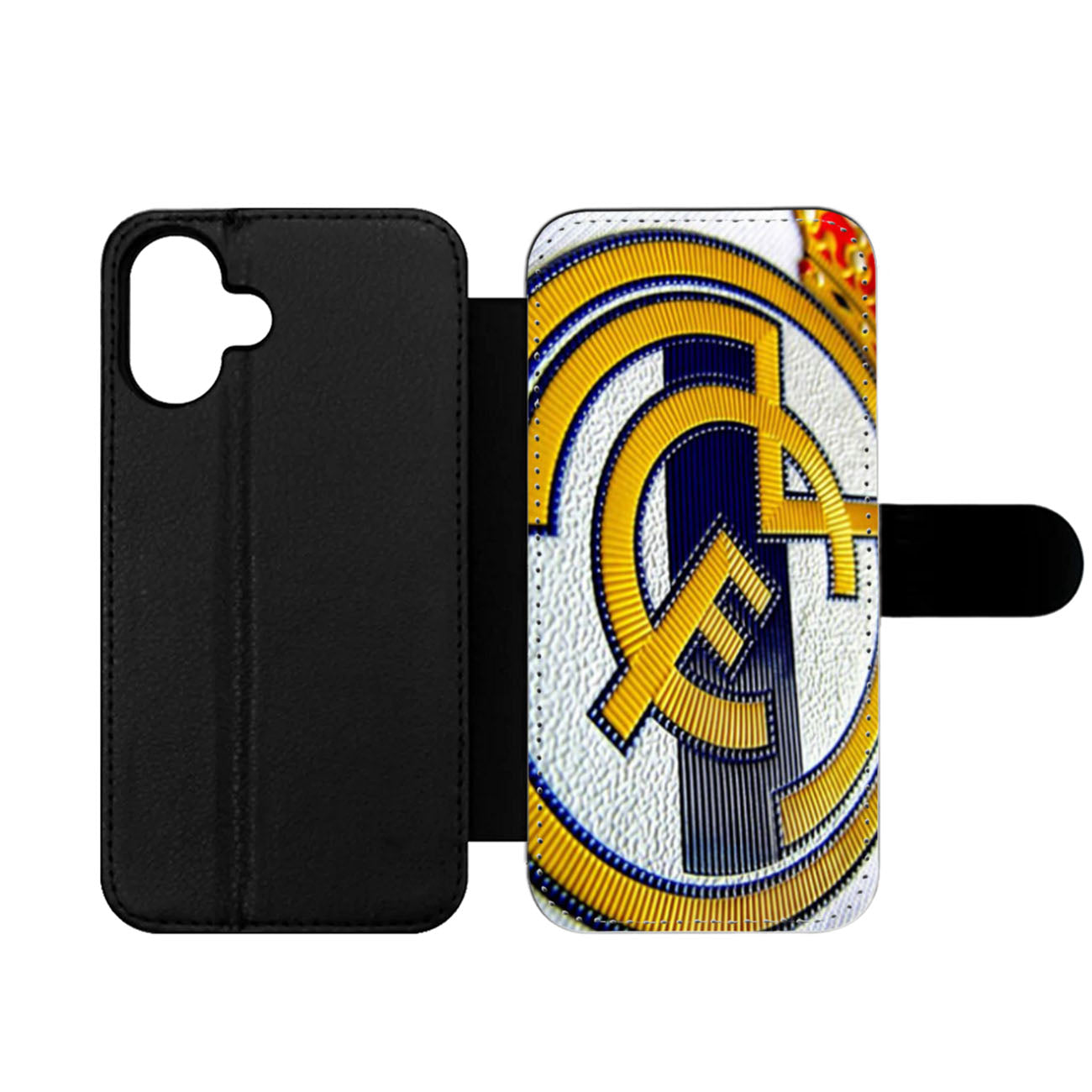 Real Madrid Logo Art Wallet iPhone Case