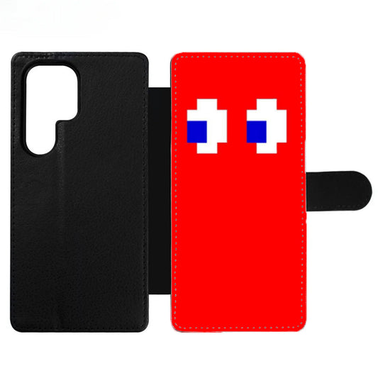 Red Pacman inspired Wallet Samsung Case