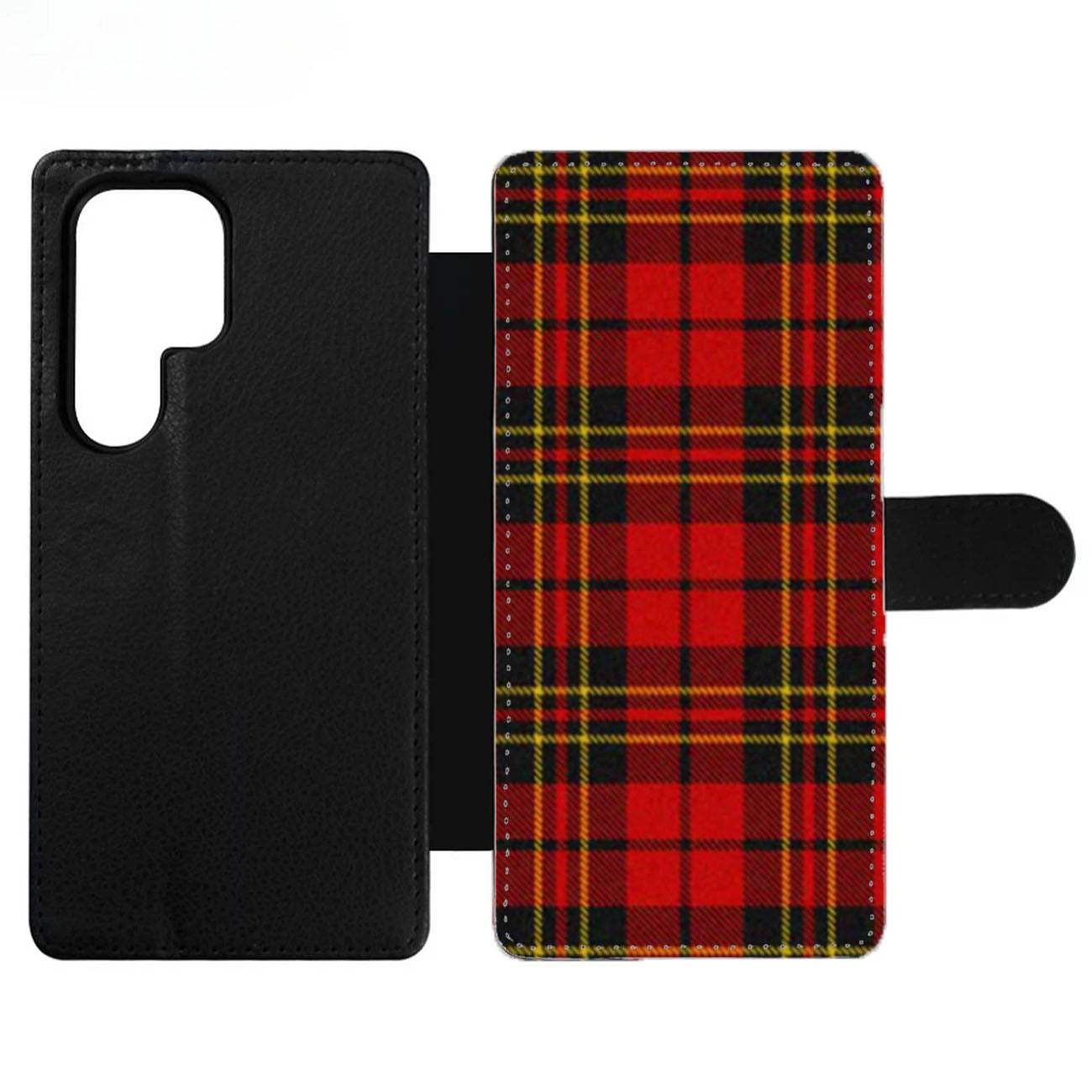 Red Tartan Plaid Wallet Samsung Case
