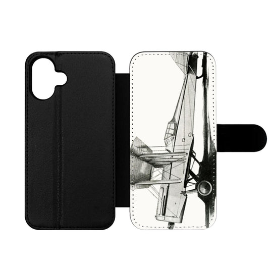 Retro Airplane Wallet iPhone Case
