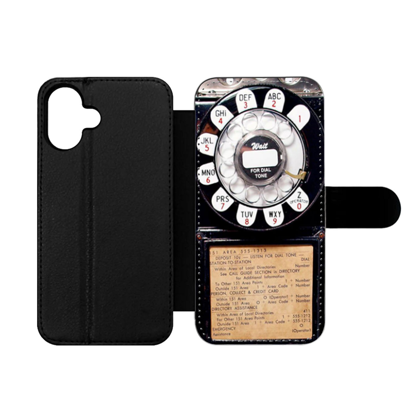 Retro Public Rotary Dial Payphone Wallet iPhone Case