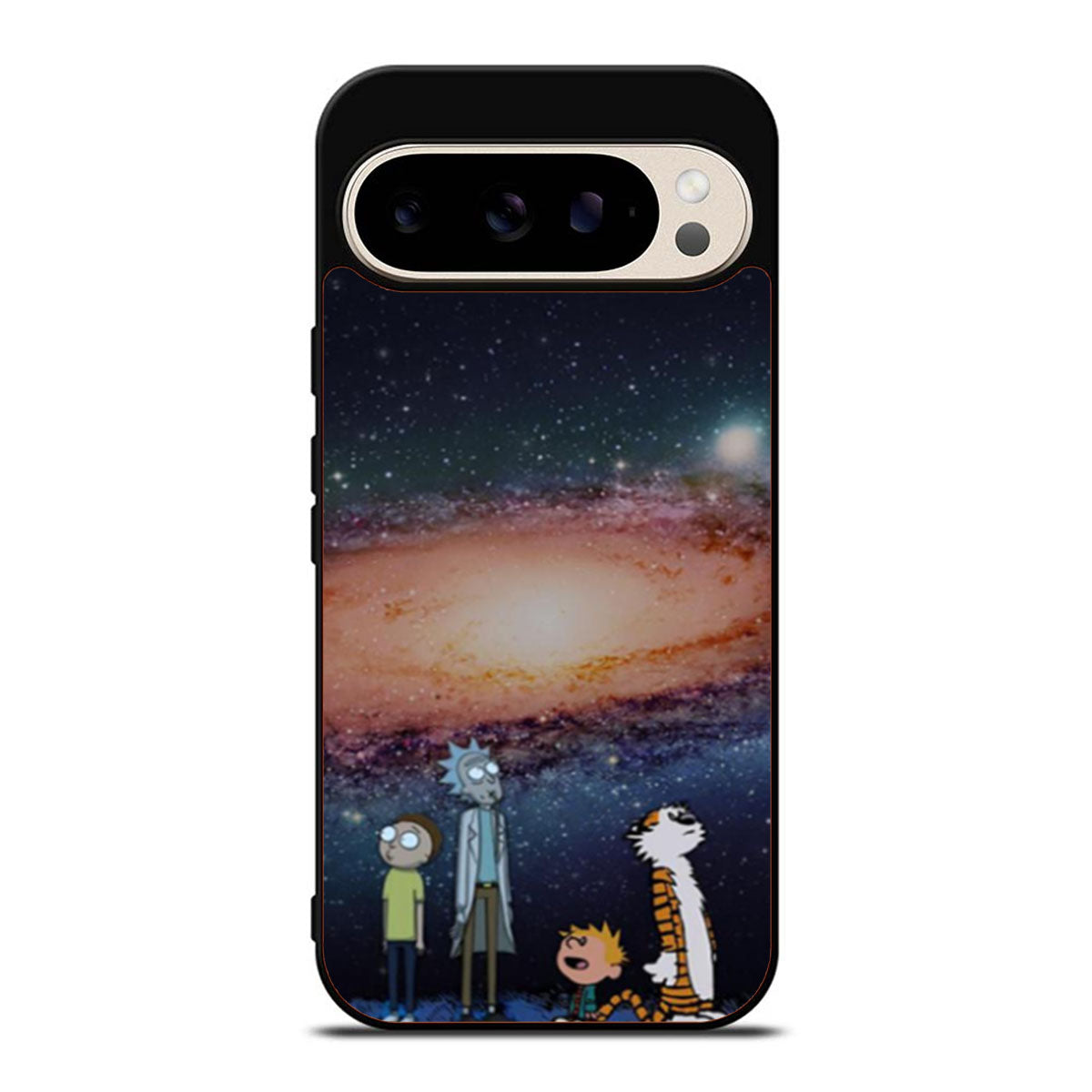 Rick Morty Calvin Hobbes Stargazing Google Pixel 9 Pro Case