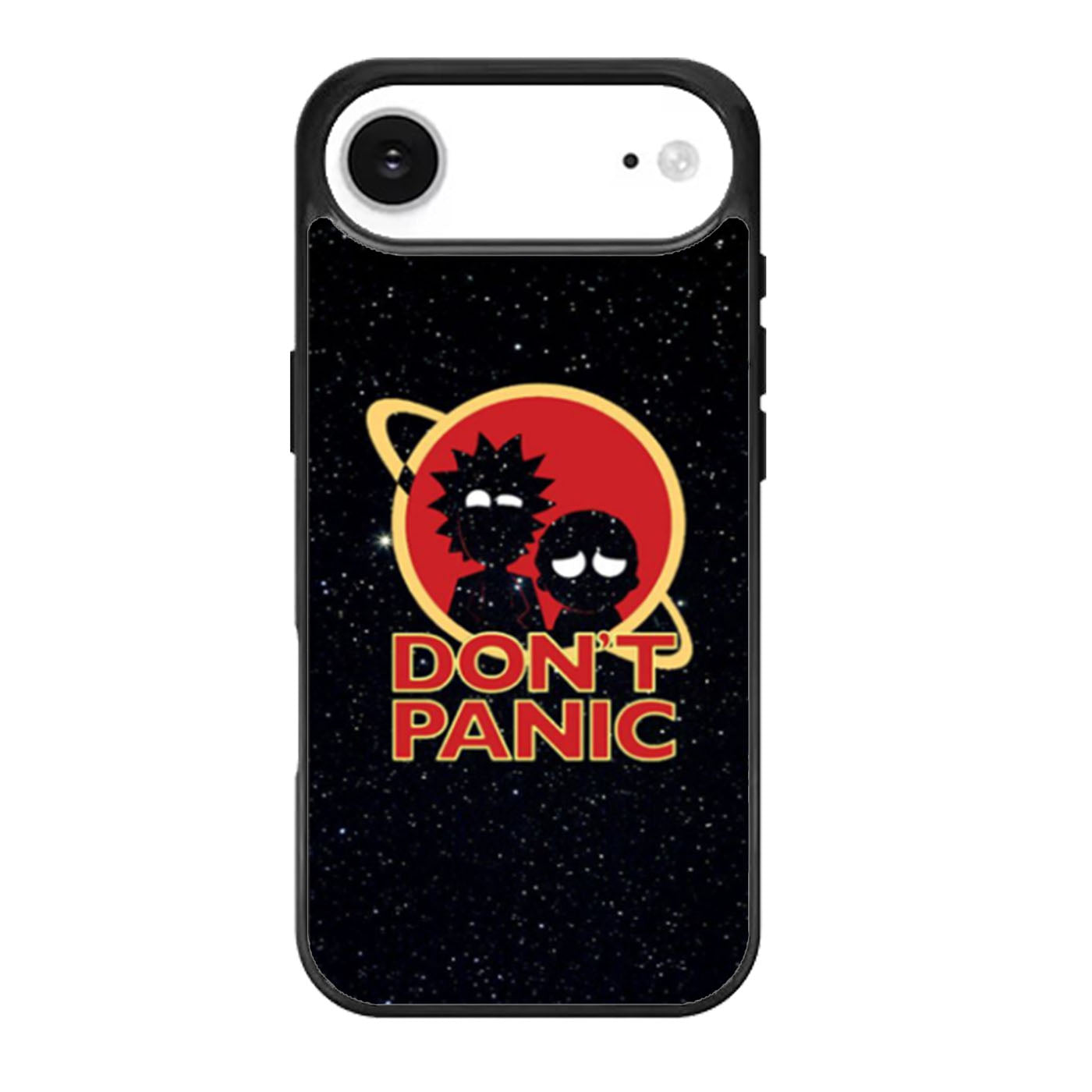 Rick Morty Dont Panic Hitchhikers Guide iPhone Air Case