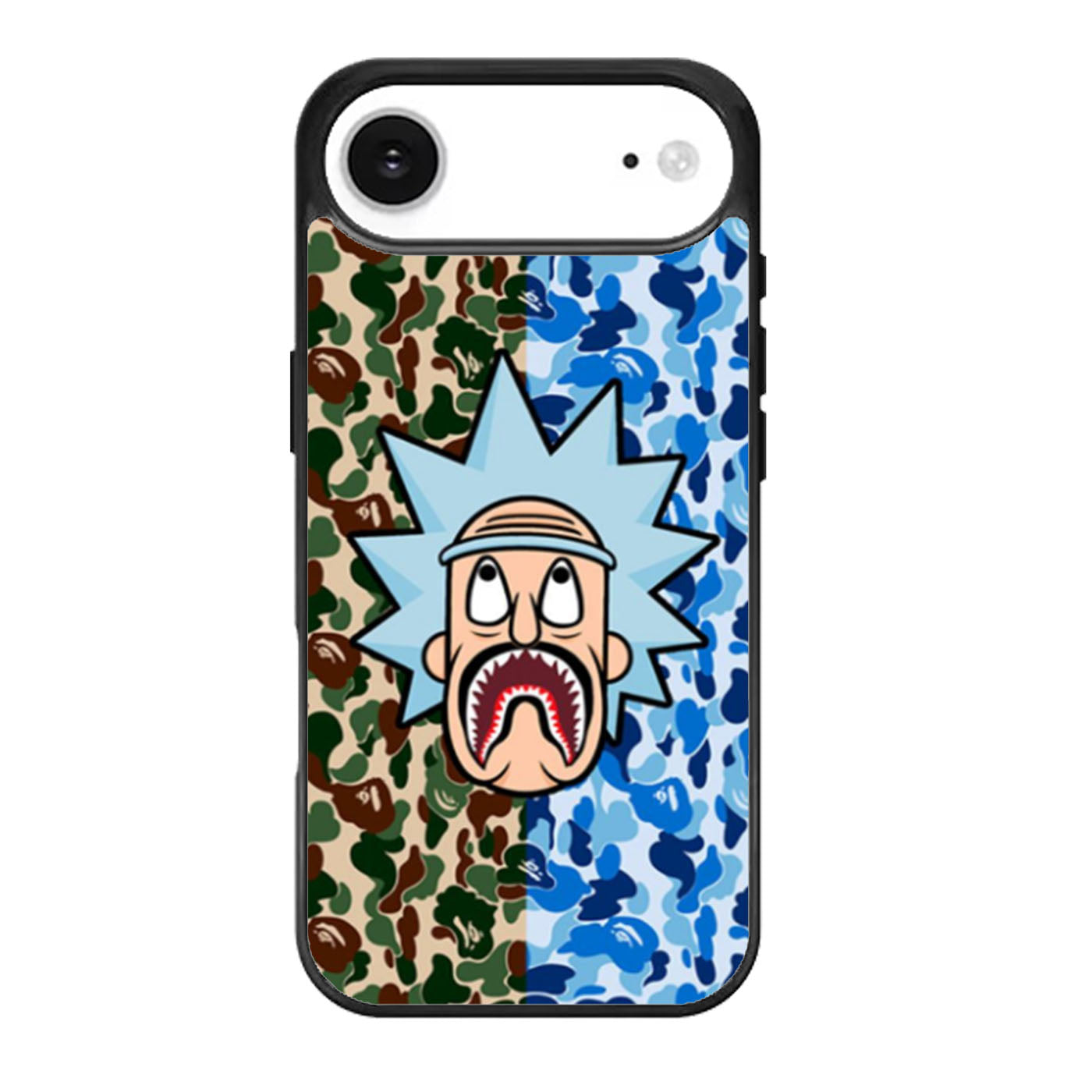Rick and Morty Bape Shark Camo iPhone Air Case