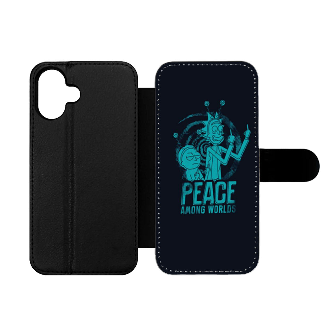 Rick and Morty Peace Among Worlds Wallet iPhone Case