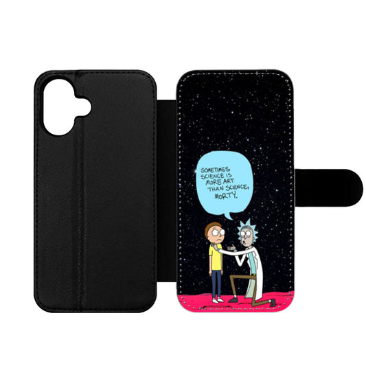 Rick and Morty Science Art Quote Wallet iPhone Case