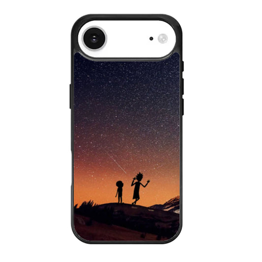 Rick and Morty Silhouette Milky Way iPhone Air Case
