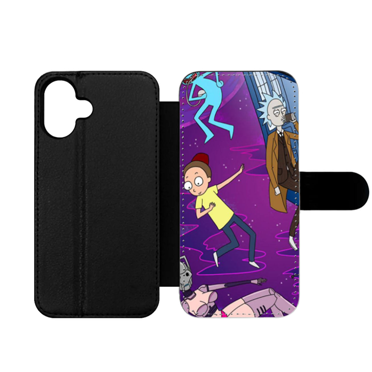 Rick and Morty Tardis Doctor Who Police Box Wallet iPhone Case