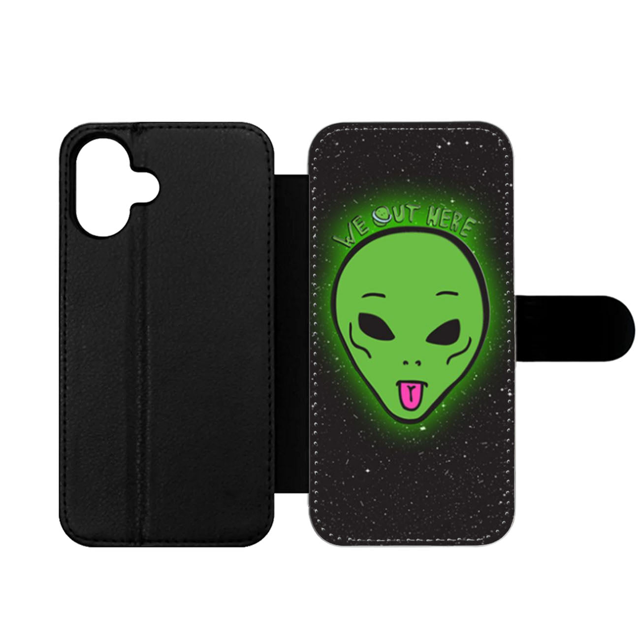 RipNDip Lord Alien We Out Here Wallet iPhone Case