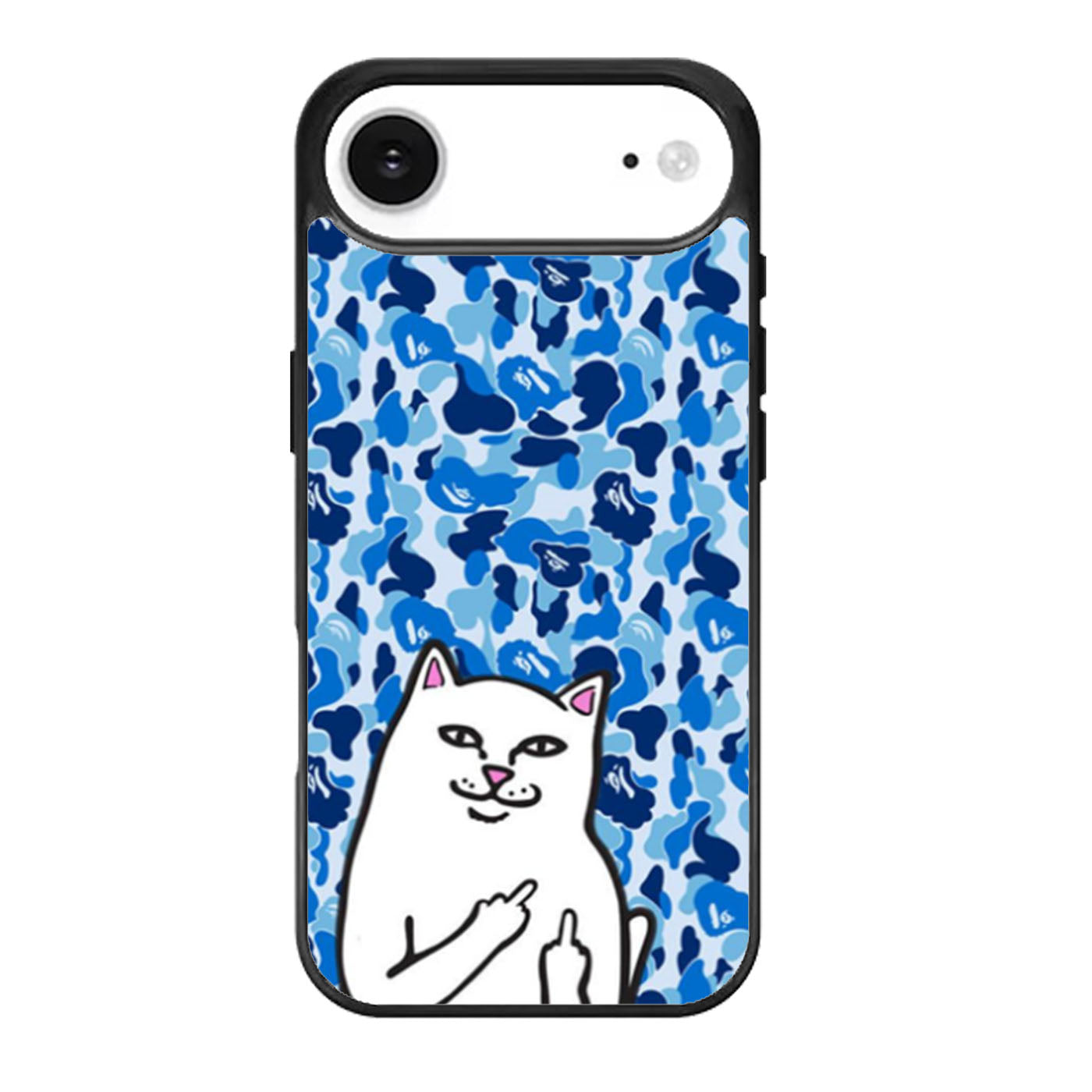 RipNDip Lord Nermal Cat Bape Camo Blue iPhone Air Case
