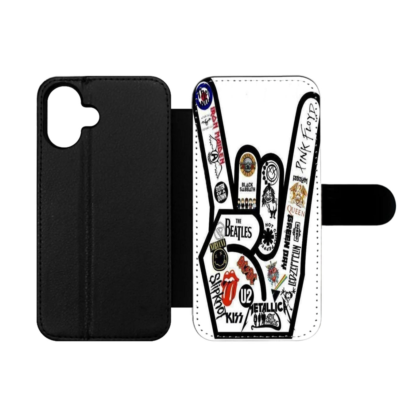 Rock Hand Two Wallet iPhone Case