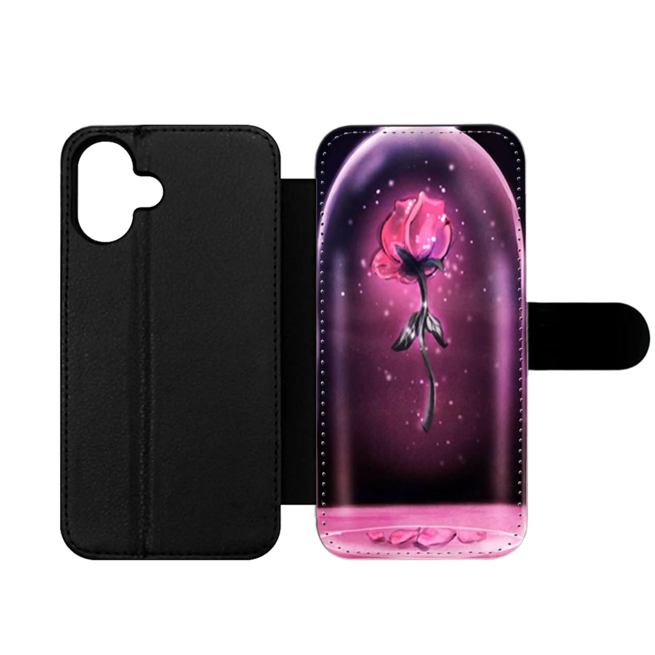 Rose Beauty and The Beast Wallet iPhone Case