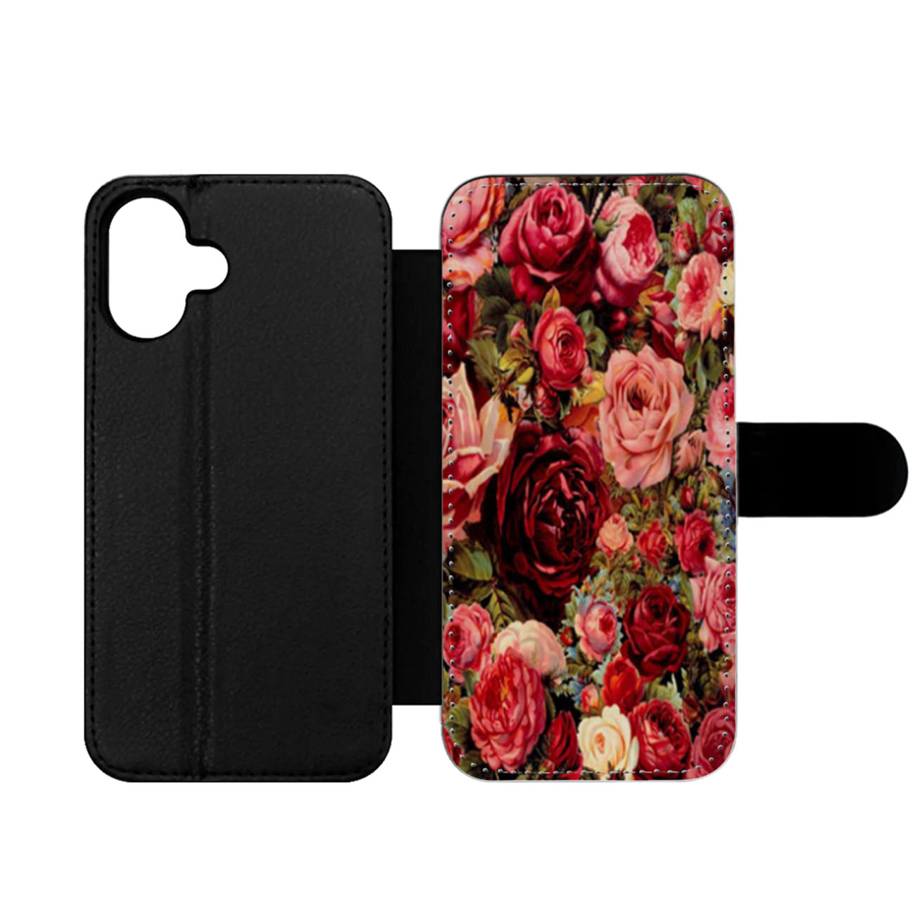 Rose Flower Floral Wallet iPhone Case