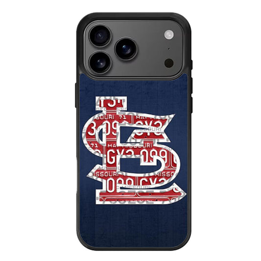 ST LOUIS CARDINALS BASEBALL WOODEN LOGO iPhone 17 Pro Max Case