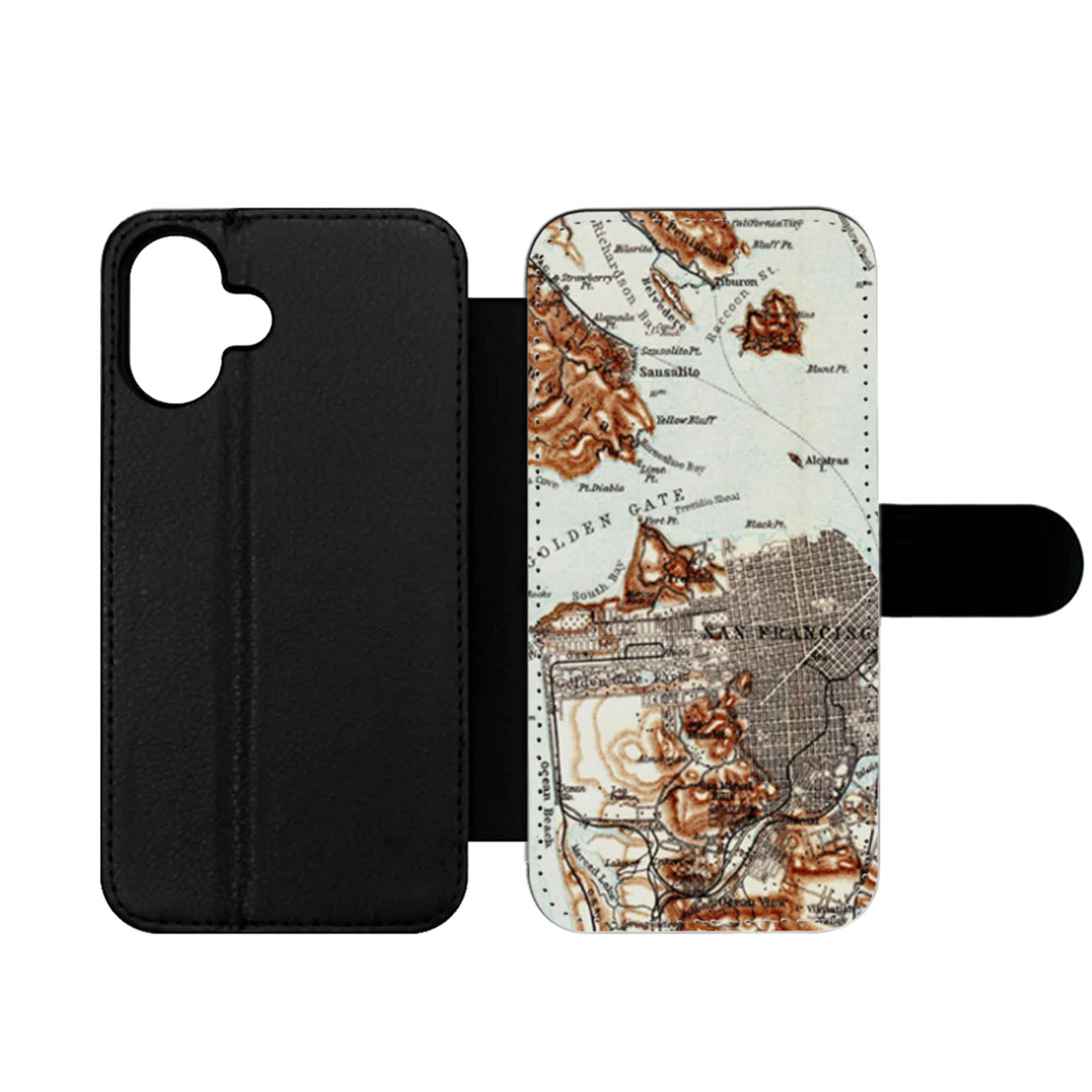 San Francisco Vintage Map Wallet iPhone Case