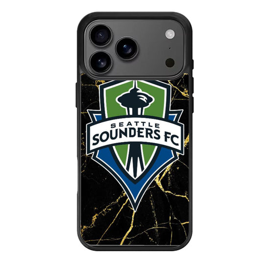 Seattle Sounders Black Marble iPhone 17 Pro Max Case