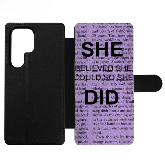 She Believed She Could So She Did Wallet Samsung Case