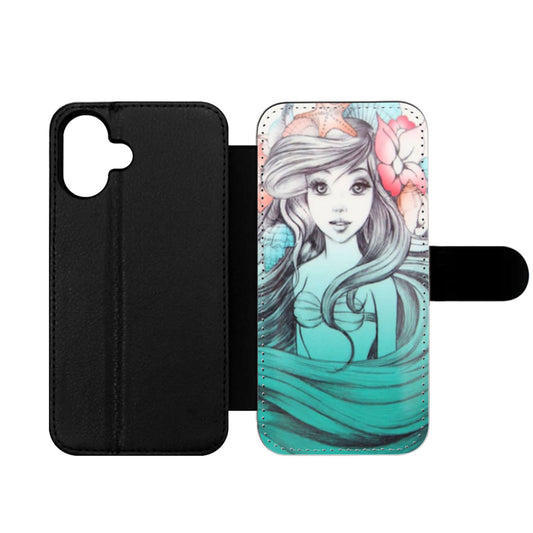 Shells and Starfish Little Mermaid Wallet iPhone Case
