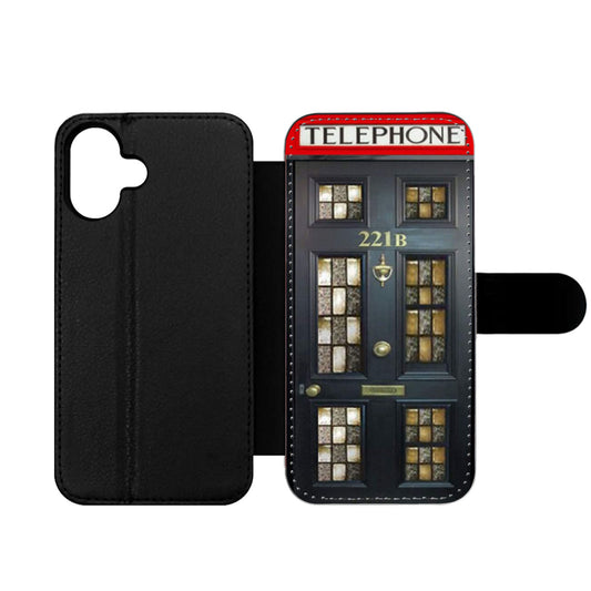 Sherlock Holmes Telephone Box Wallet iPhone Case