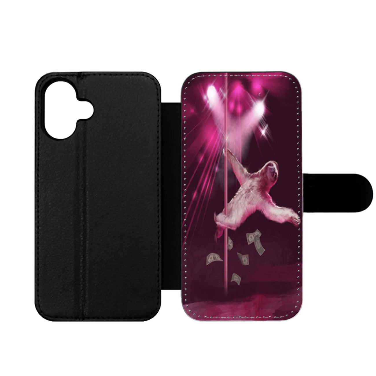 Sloth Stripper Wallet iPhone Case