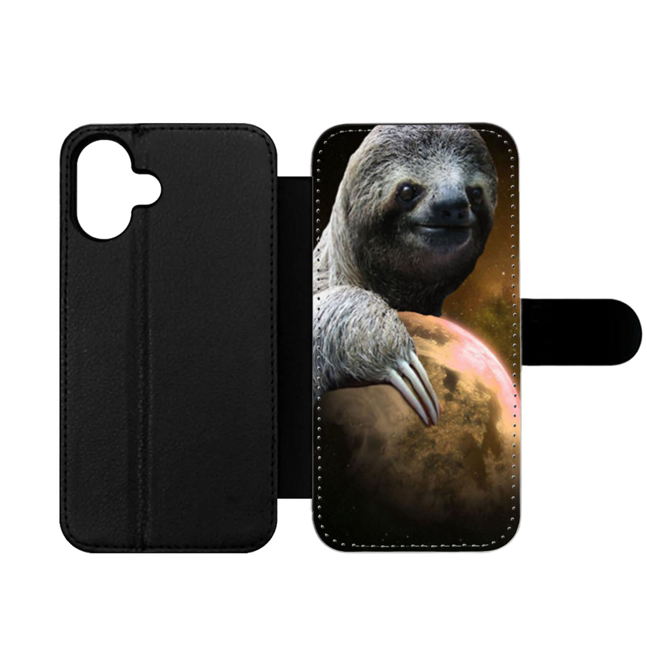 Sloth in Space Wallet iPhone Case
