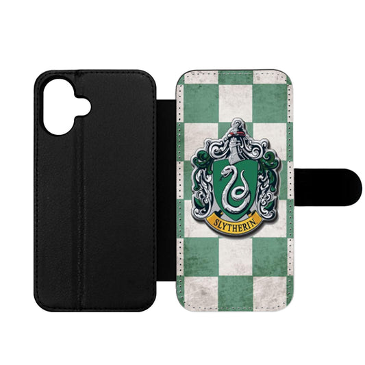 Slytherin School Crest Wallet iPhone Case