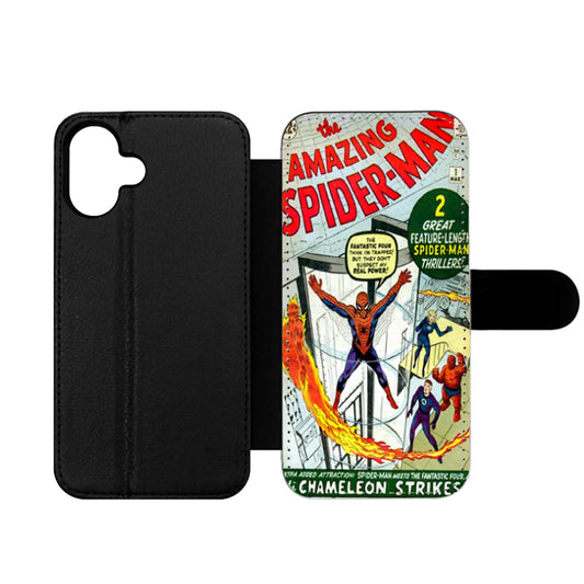 Spiderman Comic Wallet iPhone Case