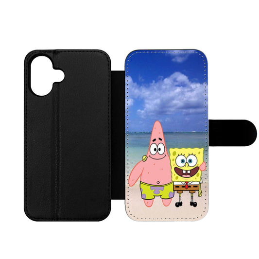 Spongebob And Patrick Summer Beach Wallet iPhone Case