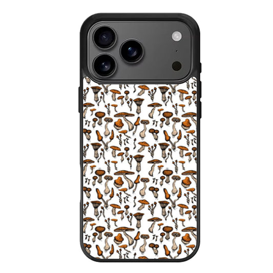 Stacked Mushrooms Pattern iPhone 17 Pro Max Case