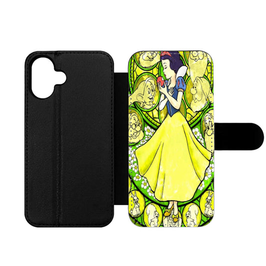 Stained Glass Snow White Wallet iPhone Case