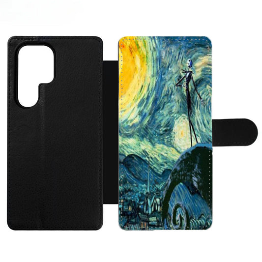 Starry Night Nightmare Before Christmas Wallet Samsung Case