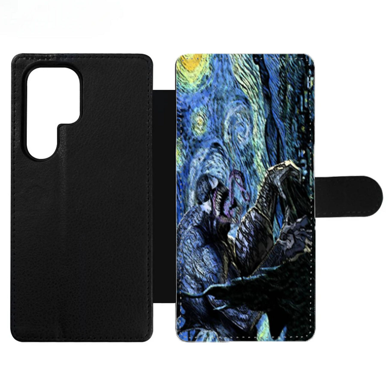 Starry Night Venom Spiderman Wallet Samsung Case