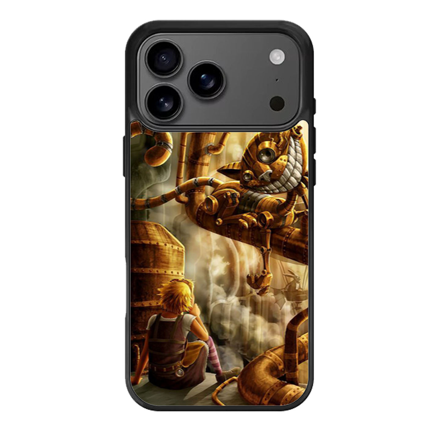 Steampunk Alice and Cheshire Cat iPhone 17 Pro Max Case