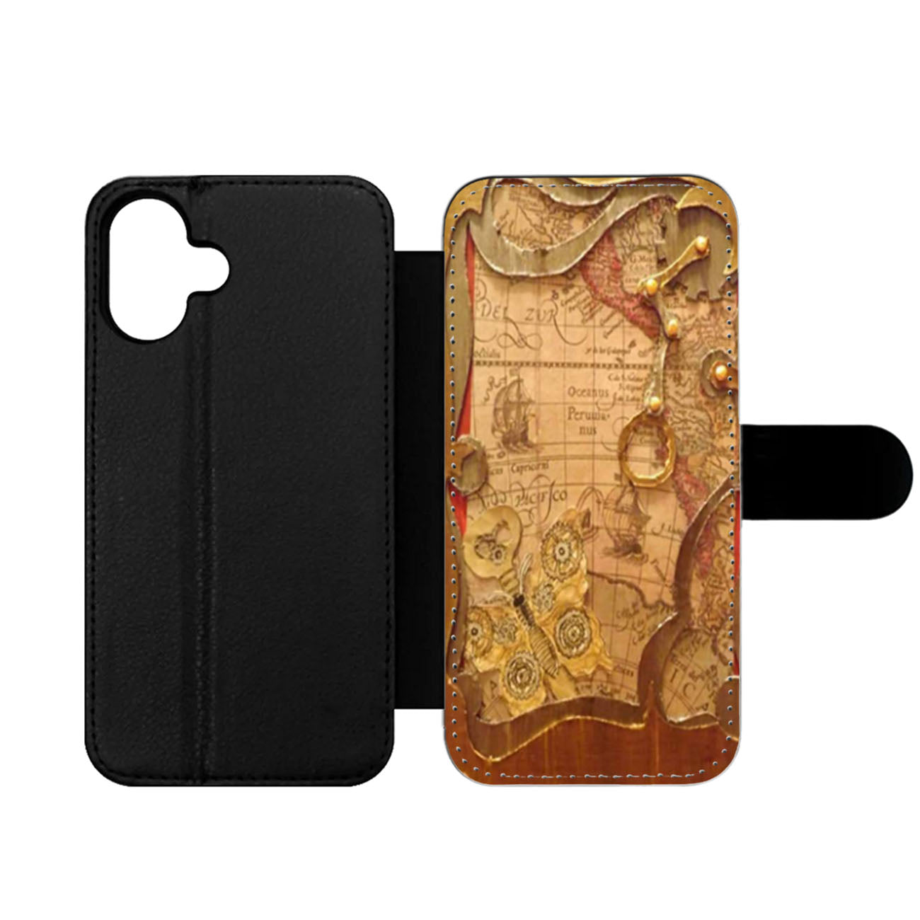 Steampunk Book Cover Wallet iPhone Case