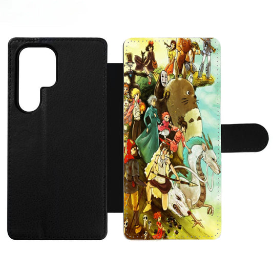 Studio Ghibli Characters Wallet Samsung Case