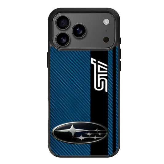 Subaru STI On A Field Of Simulated Blue iPhone 17 Pro Max Case